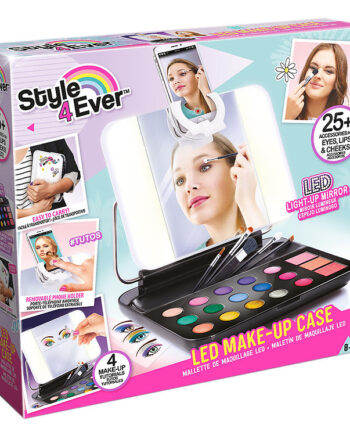 Multifarvet Makeup Etui med LED Lys til Rejser!