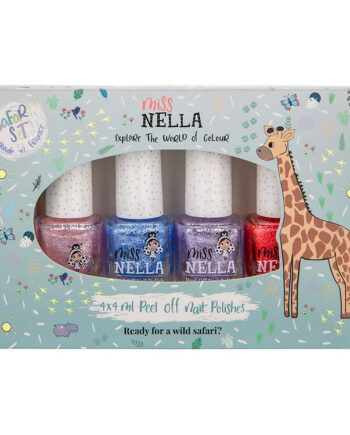 Multifarvet Neglelak Safari Sæt fra Miss Nella - Fantastisk!