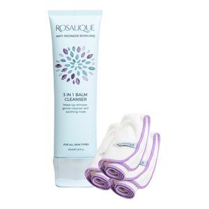 Rosa Lique Balm Cleanser med Bambusklud – 3-i-1 Rensning