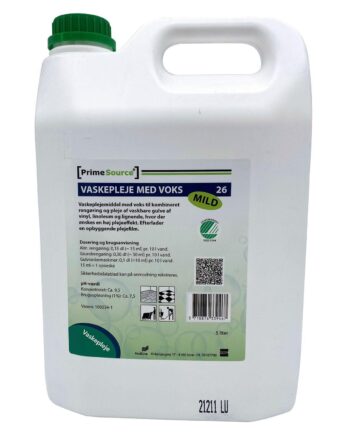 Mild Gulvsæbe med Voks Uden Parfume - Prime Source 5 L