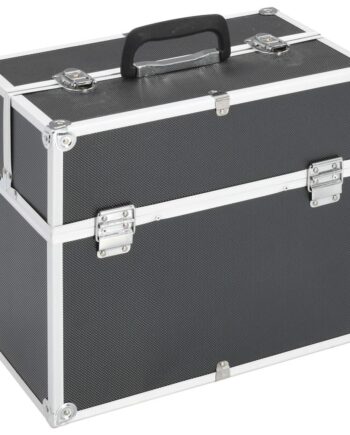 Sort Makeupkuffert 38x23x34 Aluminium - Boligcenter Beautylife  - 8718475729976