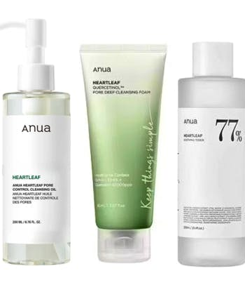 Anua Heartleaf Pore Control Renseolie, Skum & Toner Set