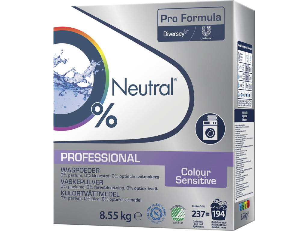 Neutral Vaskepulver til Kulørt Tøj – Uden Farve & Parfume