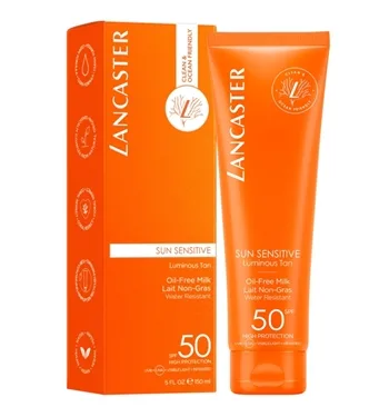 Lancaster Solbeskyttelse Oil Free Milk SPF50 150 ml