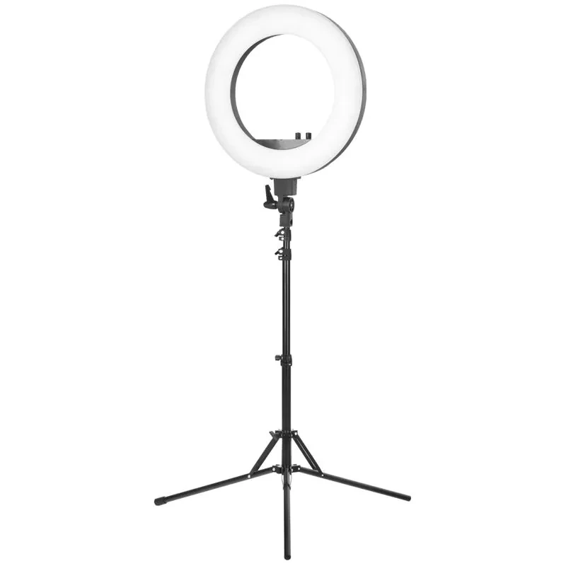 Sort Led Ringlys Med Stativ Ampquot 48w Led - Activeshop Beautylife  - 5906717410086
