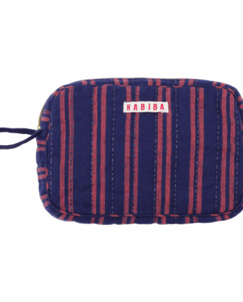 Bolster Stripe Makeup Clutch - Habiba Beautylife  - 5713330011763