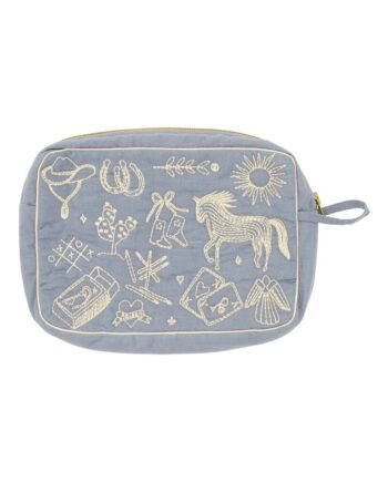 Polly Makeup Clutch i Havfarve – Skønhed på Farten