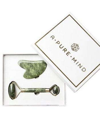 Grøn Jade Ansigtsrulle & Gua Sha - Gaveæske fra Pure Mind