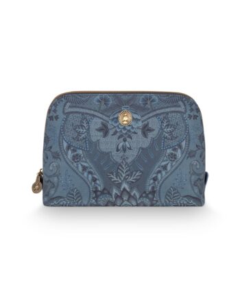 Blå Cosmetic Bag Triangle Medium Kyoto Festival Denim Blue 17x16 5x8cm - Pip Studio Beautylife