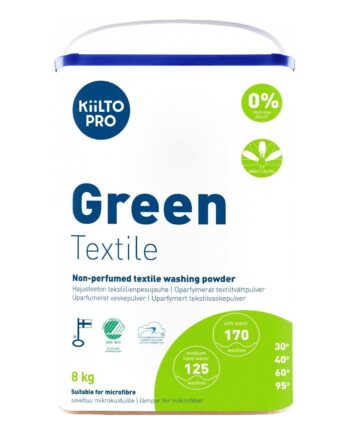 Grøn Kiilto Pro Green Textile Vaskepulver Uden Parfume - Beautylife  - 6417964632637