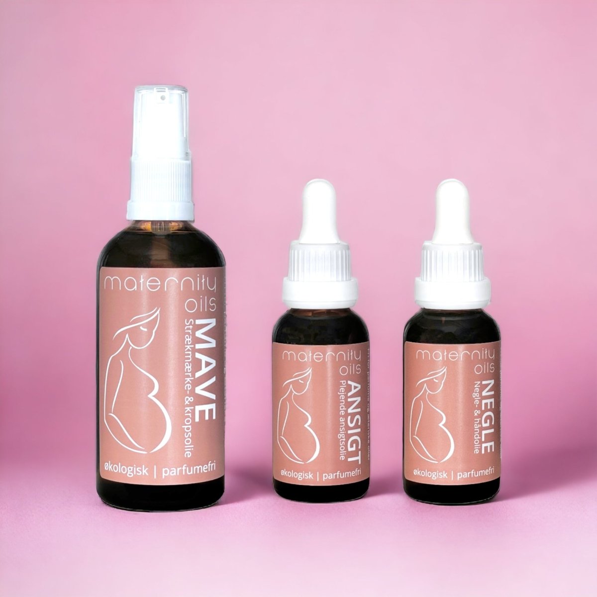 Maternity Oils Mama Care Kit Pak Hudplejesæt økologisk Buump Skincare Buump - Buump Beautylife  - 0684910660785