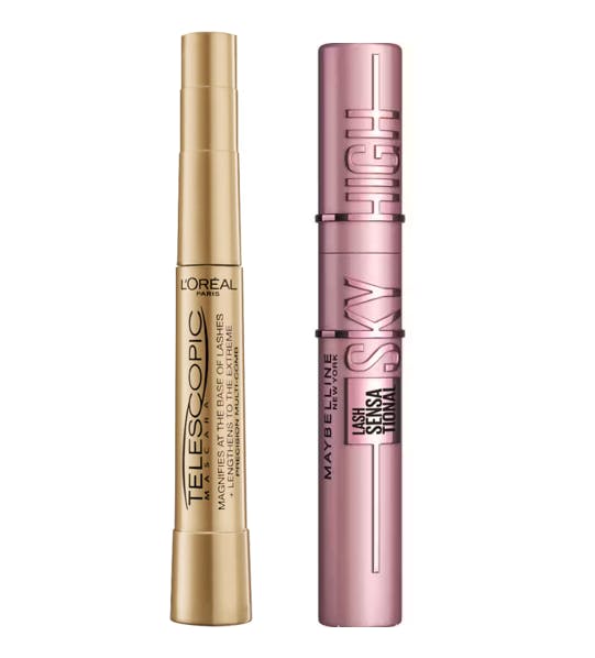 Sort Luxplus & Oreal Telescopic Mascara Black & Maybelline Lash Sensational Sky High Mascara Very Black - Luxplus Beautylife - 3600520881799