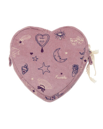 Lilla Maanesten Makeup Bag Heart Purple Theatre Magic - Maanesten Beautylife  - 5715336020121