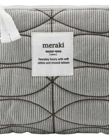 Grøn Makeup Pung Meraki Mentha Quiltet Bomuld Polyester Lys Grå Army 14x19x2 - Meraki Beautylife  - 5707644836174