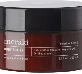 Rød Meraki Meadow Bliss Økologisk Body Butter 200 Intensiv Fugtgivende Dagcreme Til Tør Hud - Meraki Beautylife  - 5707644834057