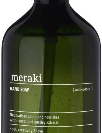 Hvid Håndsæbe Meraki Anti Odour 490 Neutraliserende Sæbe Mod Løg Løg & Skaldyrslugt Med Persille & Gulerodsekstrakt - Meraki Beautylife  - 5707644833937