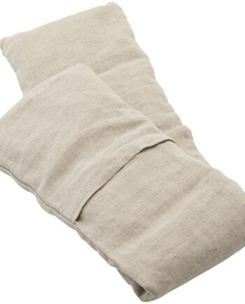 Beige Terapi Pude Meraki Økologisk Bomuld Lerperler 15x65 Varmepude Kølepose - Meraki Beautylife  - 5707644514942