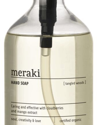 Klar Flydende Håndsæbe Meraki Tangled Woods 490 Cosmos økologisk Med Aloe Vera & Glycerin - Meraki Beautylife  - 5707644704503