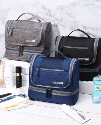 Grå Rejse Toilettaske Med Flere Rum Ideel Til Både Mænd Kvinder Farver - We Do Better Beautylife  - 5900779949010