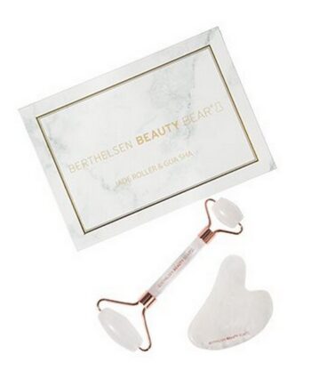 Hvid Beauty Bear White Jade Roller & Gua Sha - Beauty Bear Beautylife  - 5701629080200
