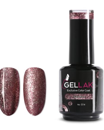 Rose Gold Glimm Gel Neglelak Er Gala Time G14 - Gellak.dk Beautylife