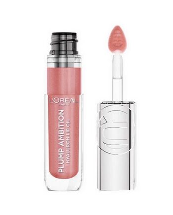 Rød (Red) Loreal Plump Ambition Hyaluron Lip Oil 650 Nude Macaron - Loreal Beautylife  - 3600524172756