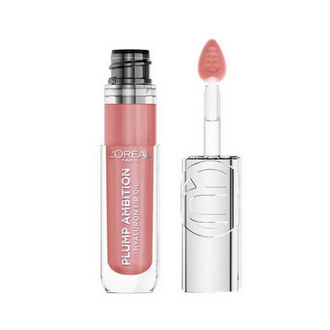 Rød (Red) Loreal Plump Ambition Hyaluron Lip Oil 650 Nude Macaron - Loreal Beautylife  - 3600524172756