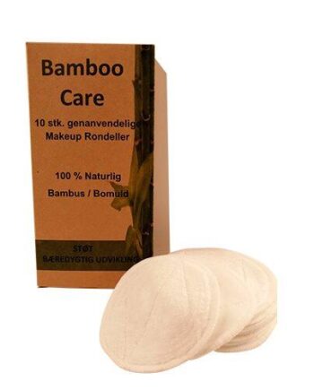 Bamboo Pro Makeup Rondeller Genanvendelige 10stk - Bamboo Pro Beautylife  - 5714827000086